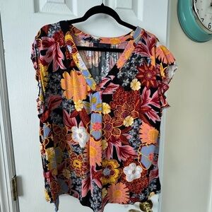 RACHEL Rachel Roy floral tropical Blouse